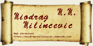 Miodrag Milinčević vizit kartica